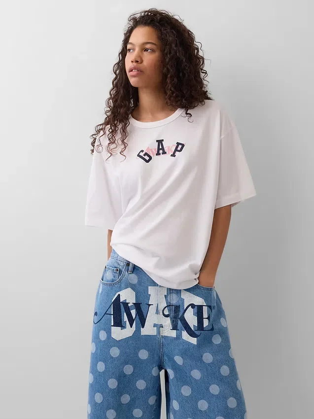 T-shirt Gap × Awake Ny à logo, coupe décontractée