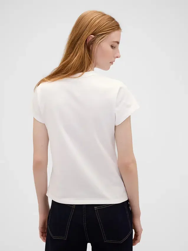 T-shirt Gap × Victoria Beckham en coton bio avec logo