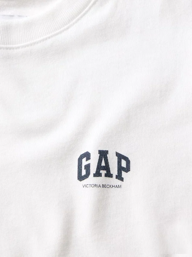 T-shirt Gap × Victoria Beckham en coton bio avec logo
