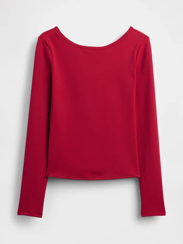 T-shirt GapFit lisse à col bateau