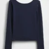 T-shirt GapFit lisse à col bateau