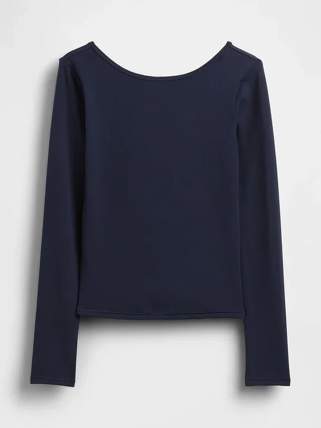 T-shirt GapFit lisse à col bateau