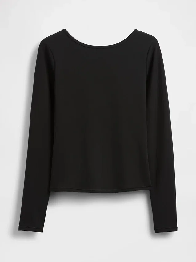 T-shirt GapFit lisse à col bateau