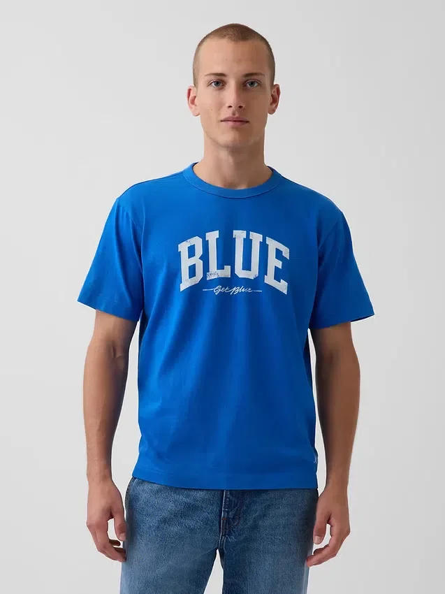 T-shirt « Get Blue » à logo, coupe ample