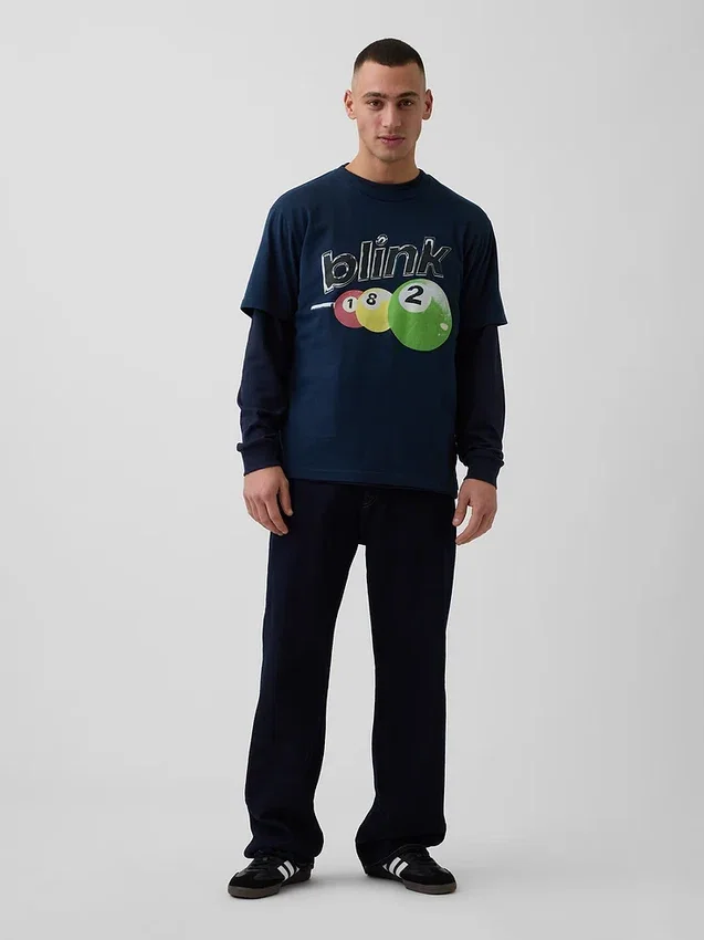 T-shirt graphique ample Blink 182