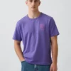 T-shirt graphique ample en coton épais