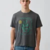 T-shirt graphique ample en coton épais