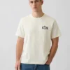 T-shirt graphique ample en coton épais