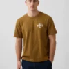 T-shirt graphique ample en coton épais