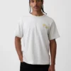 T-shirt graphique ample en coton épais