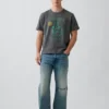 T-shirt graphique ample en coton épais