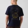 T-shirt graphique ample en coton épais