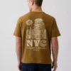 T-shirt graphique ample en coton épais