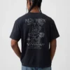 T-shirt graphique ample en coton épais