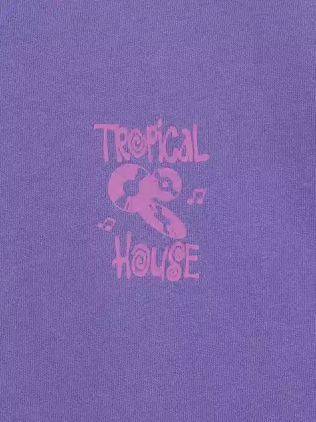 T-shirt graphique ample en coton épais