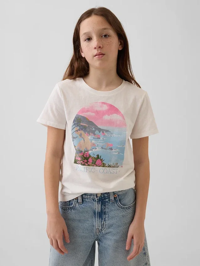 T-shirt graphique ample pour enfants