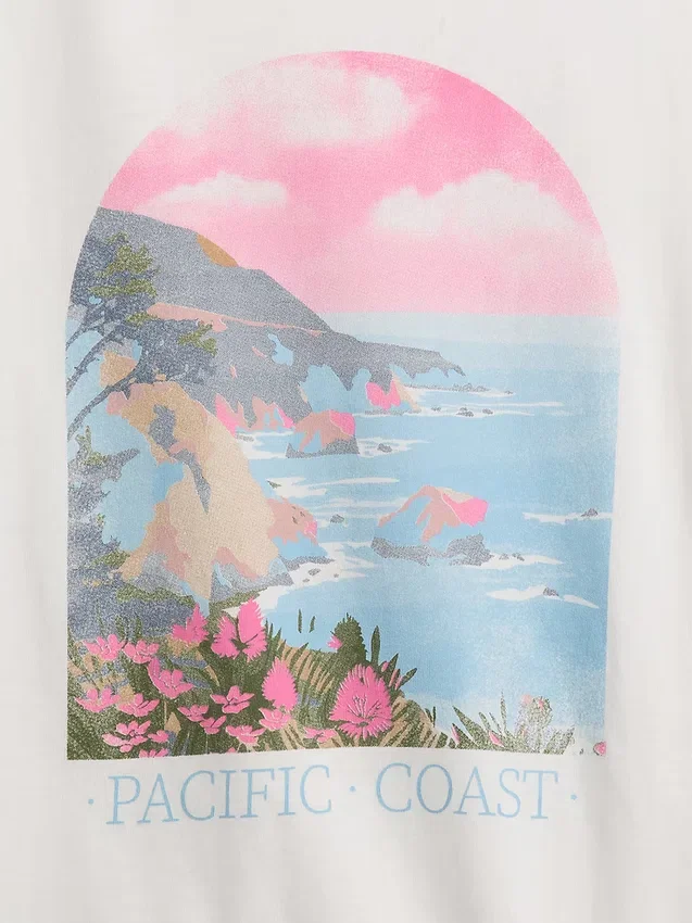T-shirt graphique ample pour enfants