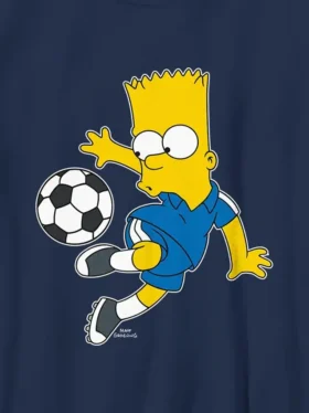 T-shirt graphique « Bart Simpson au foot » pour enfants