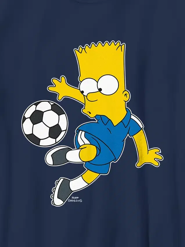 T-shirt graphique « Bart Simpson au foot » pour enfants