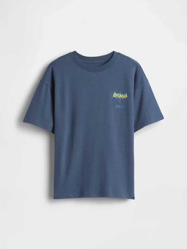 T-shirt graphique Batman pour enfants, coupe ample
