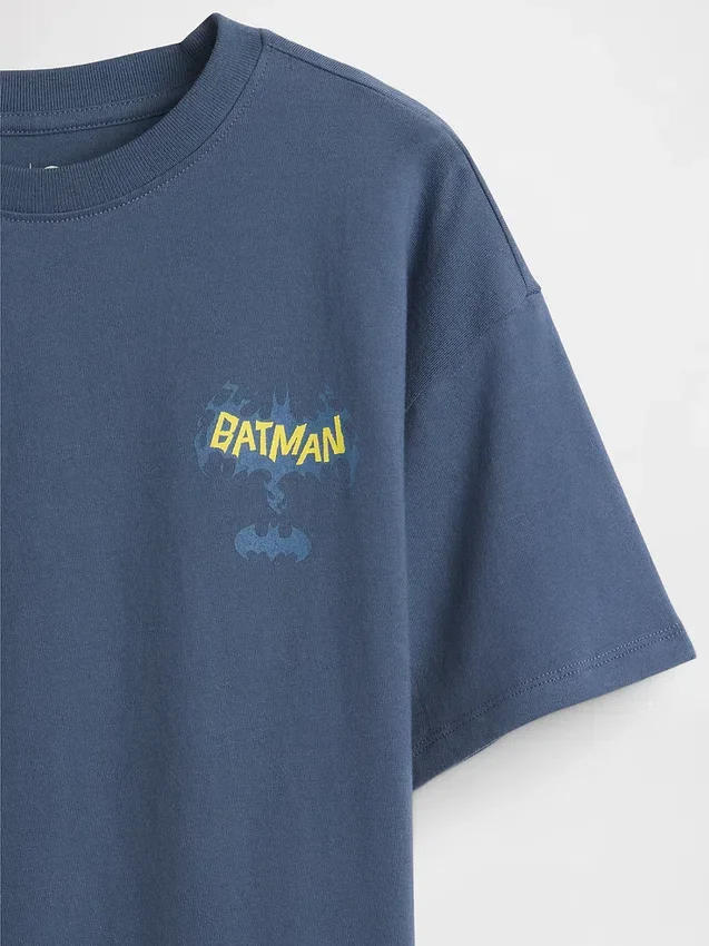 T-shirt graphique Batman pour enfants, coupe ample