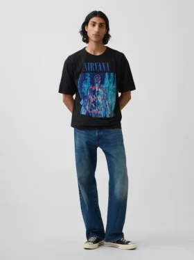 T-shirt graphique court épais Nirvana