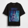 T-shirt graphique court épais Nirvana