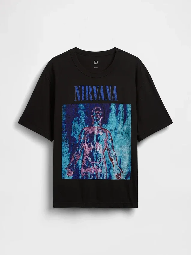 T-shirt graphique court épais Nirvana