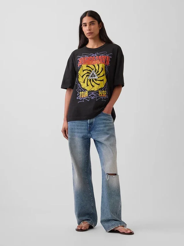 T-shirt graphique court Soundgarden en jersey épais