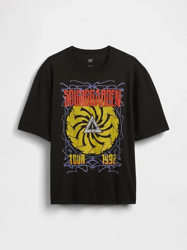T-shirt graphique court Soundgarden en jersey épais
