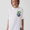 T-shirt graphique décontracté Super Mario pour enfants