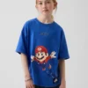 T-shirt graphique décontracté Super Mario pour enfants