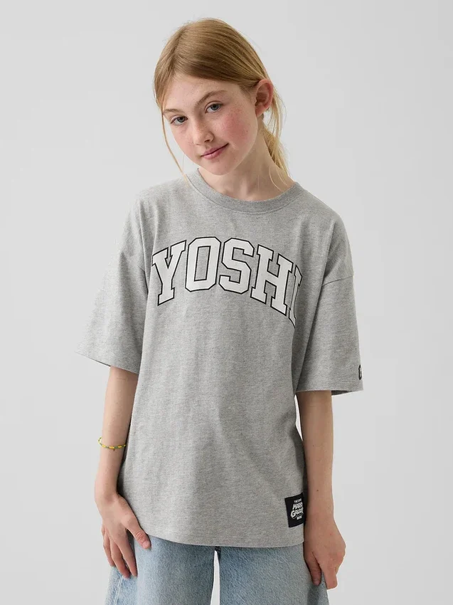 T-shirt graphique décontracté Super Mario pour enfants