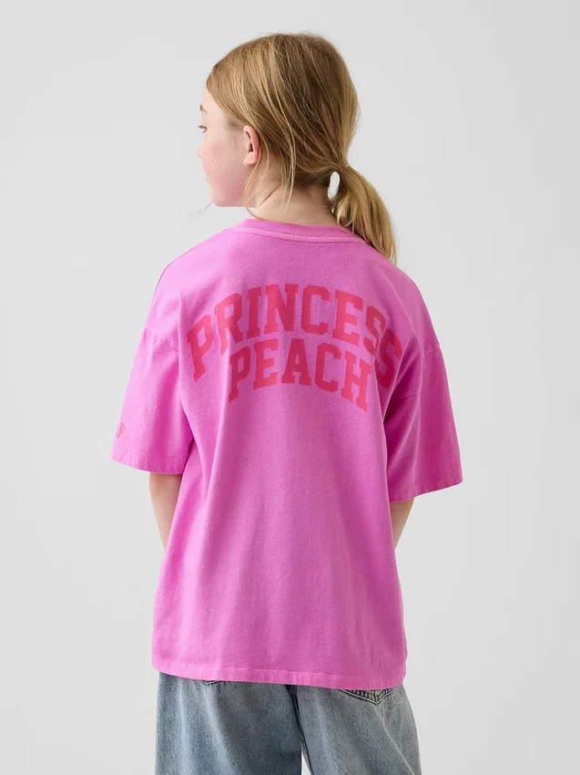 T-shirt graphique décontracté Super Mario pour enfants