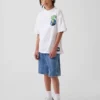 T-shirt graphique décontracté Super Mario pour enfants