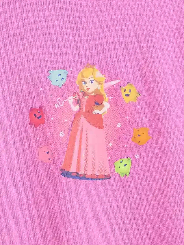 T-shirt graphique décontracté Super Mario pour enfants