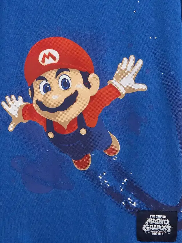 T-shirt graphique décontracté Super Mario pour enfants