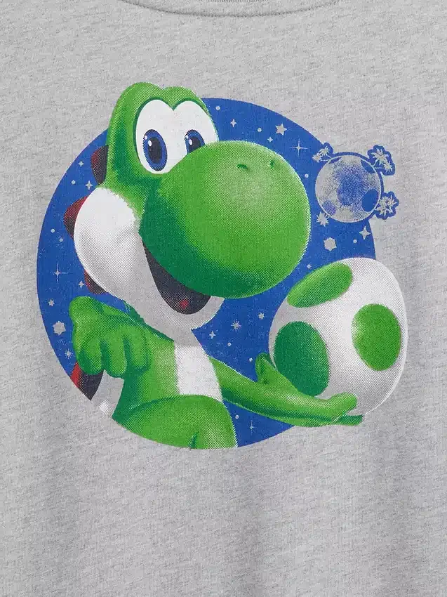T-shirt graphique décontracté Super Mario pour enfants