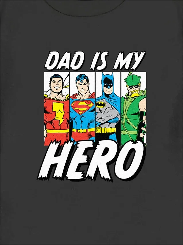T-shirt graphique « Justice League Hero Dad » de DC Comics pour tout-petits