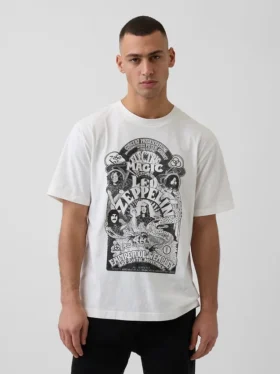 T-shirt graphique Led Zeppelin à la coupe ample