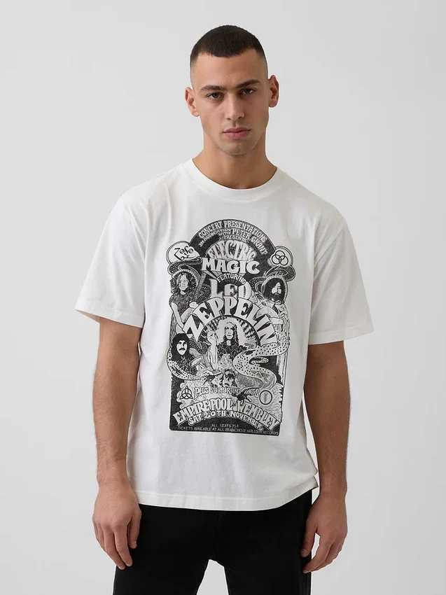 T-shirt graphique Led Zeppelin à la coupe ample