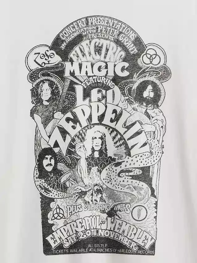 T-shirt graphique Led Zeppelin à la coupe ample