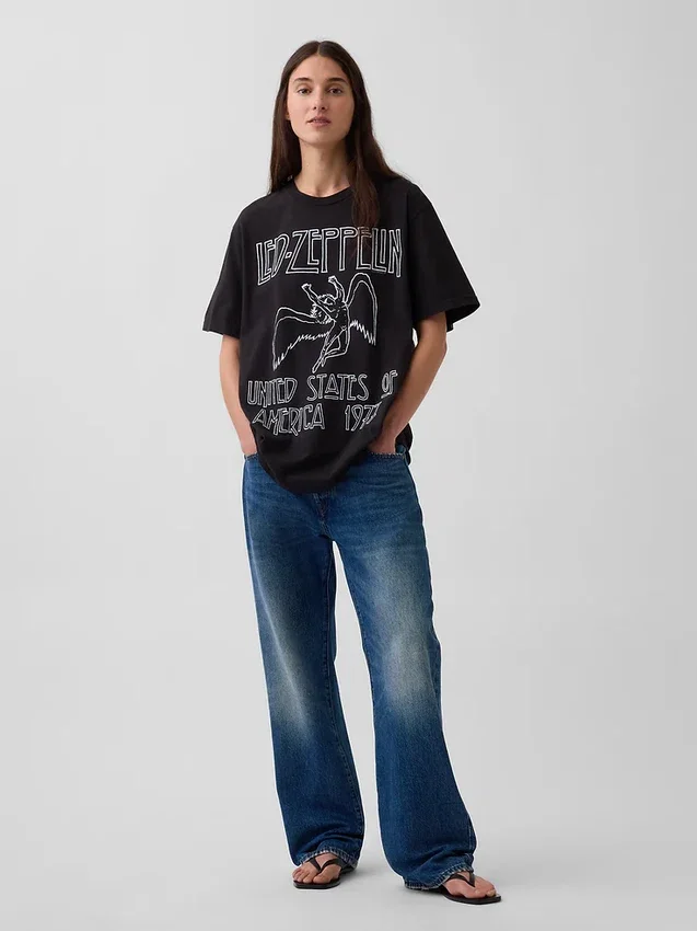 T-shirt graphique Led Zeppelin à la coupe ample