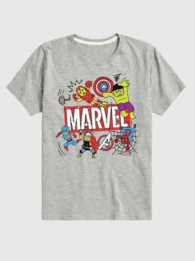 T-shirt graphique à manches courtes « Marvel Avengers Doodle » pour tout-petits