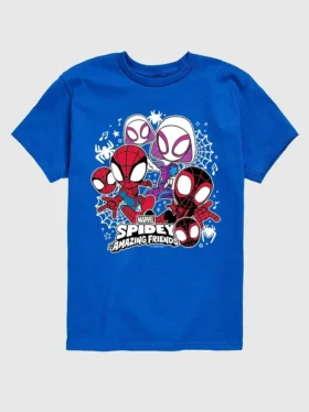 T-shirt graphique à manches courtes « Marvel Spidey et ses amis » pour tout-petits