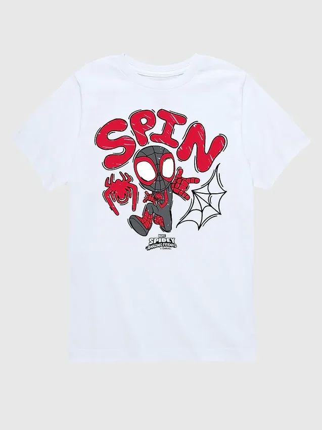 T-shirt graphique à manches courtes « Marvel Spin Doodle » pour tout-petits