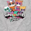 T-shirt graphique à manches courtes pour tout-petits avec logo « Super Kitties »