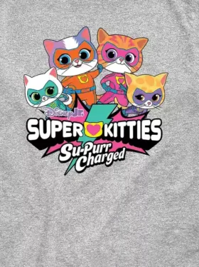 T-shirt graphique à manches courtes pour tout-petits avec logo « Super Kitties »