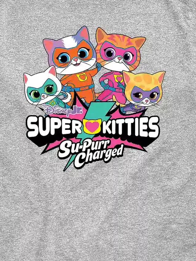 T-shirt graphique à manches courtes pour tout-petits avec logo « Super Kitties »