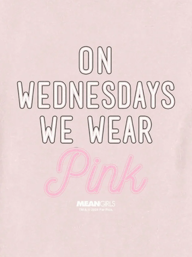 T-shirt graphique « Mean Girls » pour tout-petits : « Les mercredis, on s’habille en rose »